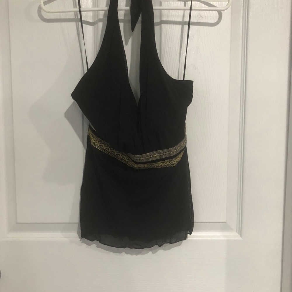 Black tank with gold Lamay